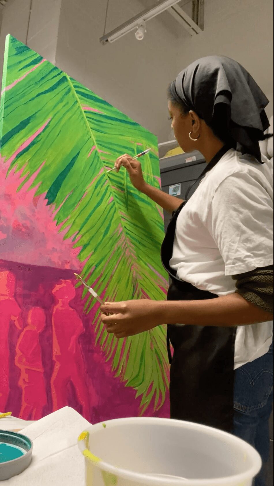 Mural in progress